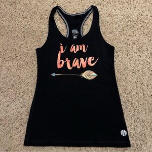 Raw Threads I am Brave Racerback Tank XS